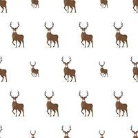 Seamless pattern with a horned deer. Suitable for backgrounds, postcards, and wrapping paper. Vector. vector