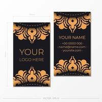 Business Cards. Vintage decorative elements. Decorative floral business cards, oriental pattern, illustration. Islam, Arabic, Indian, Turkish, Pakistani, Chinese, ottoman motives. vector