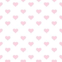 Cute Pink Heart Seamless Pattern White Background vector