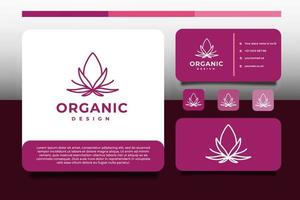 organic logo design and business card template