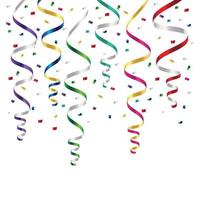 party streamer ribbon. celebration vector