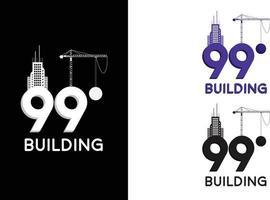 99 Building Contraction Number vector corporate creative logo