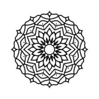 Black and white mandala coloring page vector