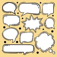 Collection of  speech bubbles hand drawn  Free Vector
