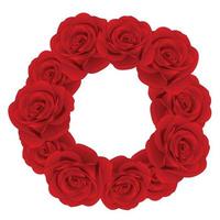 Red Rose Wreath vector