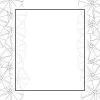 Morning Glory Flower Outline Banner Card Border vector