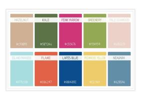 Spring Colors. Colors of the Year, Palette Fashion Colors. with Name. vector