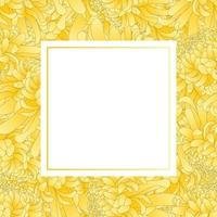 Yellow Chrysanthemum Flower Banner Card vector