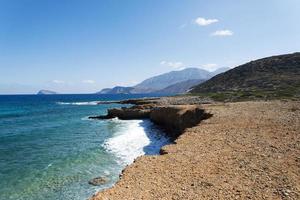 The sea and the mountains of Crete. photo