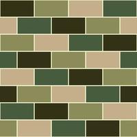 Camouflage Green Brick Wall Seamless Background vector