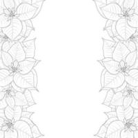 Poinsettia Outline Border vector