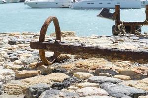 Ring from the old rusty anchor. photo