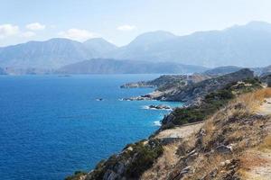 The sea and the mountains of Crete. photo