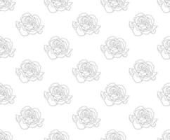 Carnation Seamless on White Background vector