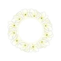 Arabian Jasmine Banner Wreath vector