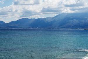 The sea and the mountains of Crete. photo