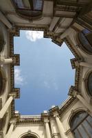 Architecture, look at the house from the bottom up. photo