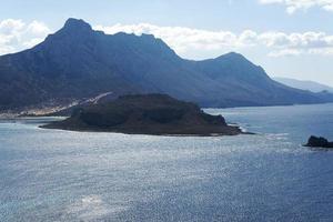 The sea and the mountains of Crete. photo