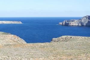 The sea and the mountains of Crete. photo