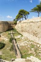 bastión de la ciudadela fortezza en la ciudad de rethymno, creta, grecia foto