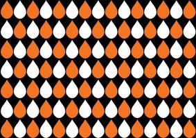 White Orange Water Drops Black Background vector