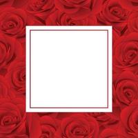 Red Rose Banner Card vector