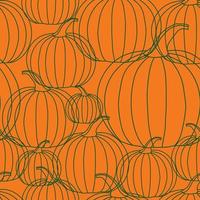 Halloween Background - Line Pumpkin. Vector Illustration