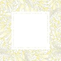 White Chrysanthemum Flower Banner Card vector