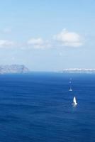 Sweeping landscape overlooking the island of Santorini, Greece photo