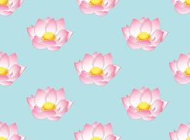 Pink Indian Lotus on Light Blue Background vector