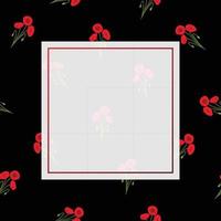 Red Corn Poppy Banner on Black Background vector