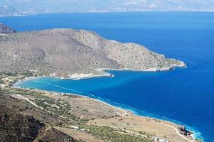 Landscape, sea, trees and mountains. photo