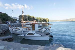 Boats in the harbour town of Chania. photo