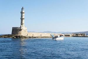 Lighthouse in Chania town. Good, Sunny weather.