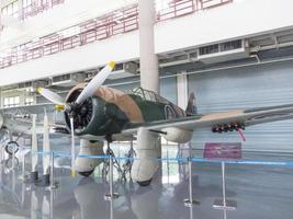 Royal Thai Air Force Museum BANGKOKTHAILAND18 AUGUST 2018 Inside the building show the plane for learning. on18 AUGUST 2018 in Thailand. photo
