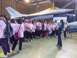 Royal Thai Air Force Museum BANGKOKTHAILAND18 AUGUST 2018  The students are visiting the museum with lecturers. on 18 AUGUST 2018 in Thailand. photo