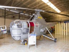 Royal Thai Air Force Museum BANGKOKTHAILAND18 AUGUST 2018 Inside the museum building the helicopter exhibits. on18 AUGUST 2018 in Thailand. photo