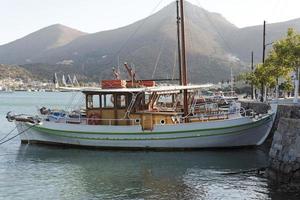 Boats in the harbour town of Chania. photo