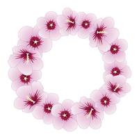 Hibiscus syriacus - Rose of Sharon Wreath vector