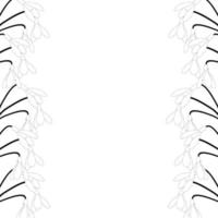 Snowdrop Border Outline vector