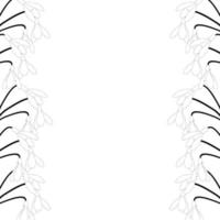 Snowdrop Border Outline vector