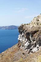 amplio paisaje con vistas a la isla de santorini, grecia