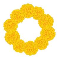 Marigold Flower - Tagetes Wreath vector