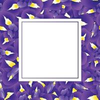 tarjeta de banner de flor de iris vector