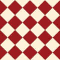 Red Cream Chess Board Diamond Background vector