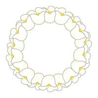 White Lily of the Valley Wreath vector