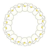 White Lily of the Valley Wreath vector