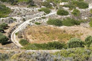 The road along the hills and mountains on the island of Crete. photo