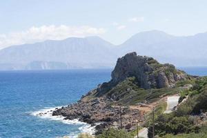 The sea and the mountains of Crete. photo