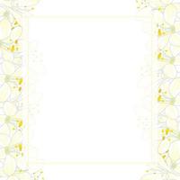 Snow White Agapanthus Banner Card Border vector